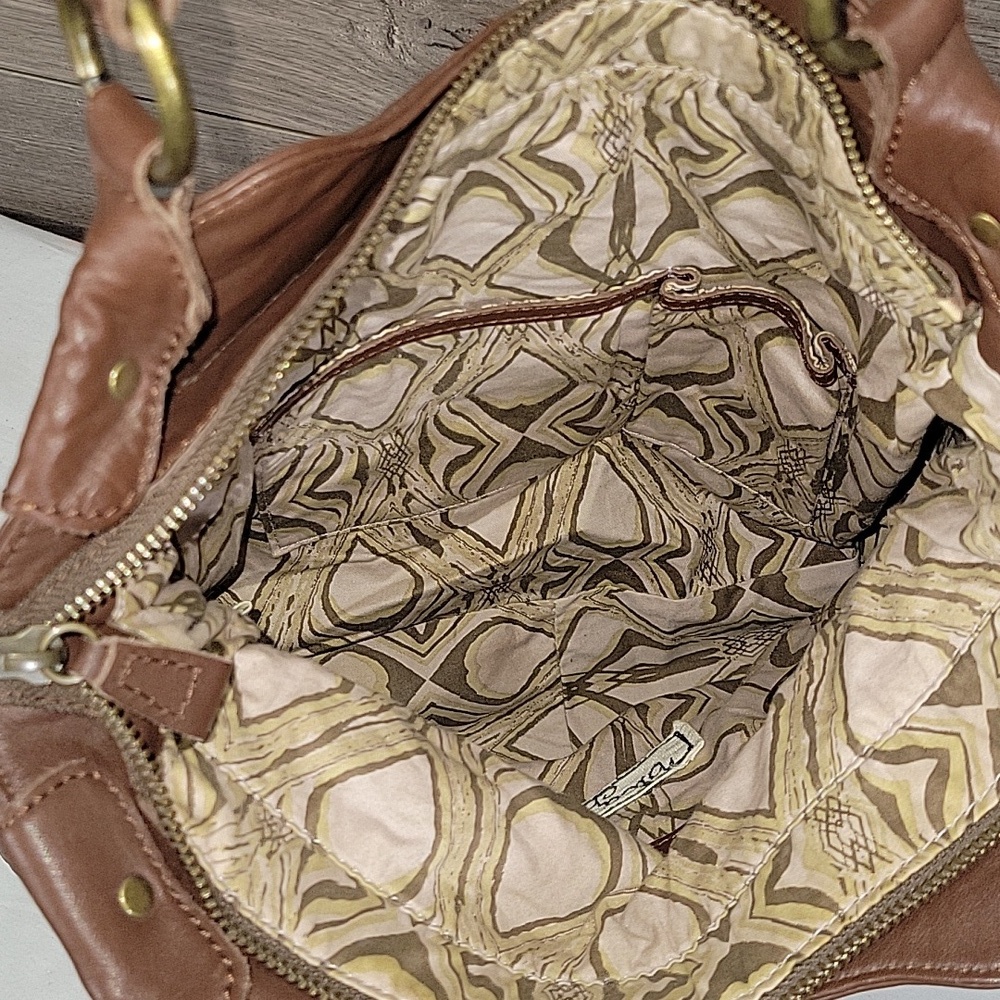 Anthropologie Bica Cheia Brown Leather Tote Bag - Picture 7 of 12